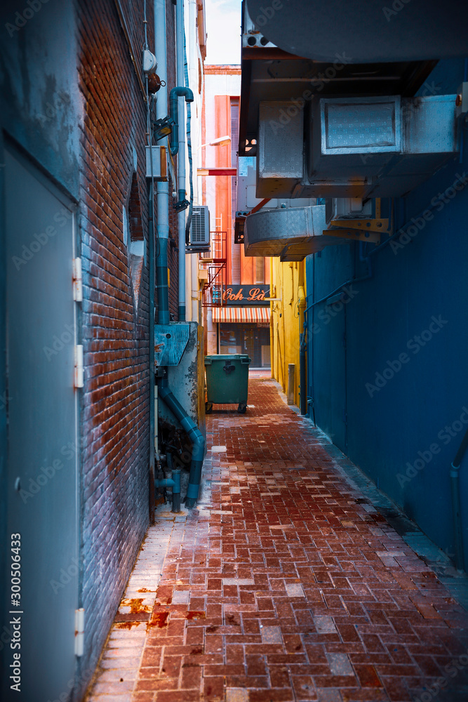 Fototapeta premium Calle colorida, callejón con colores. 