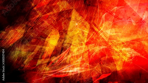 Φωτογραφία Deep Abstract Geometric Red and Orange Warm Surface - Abstract Background Textur