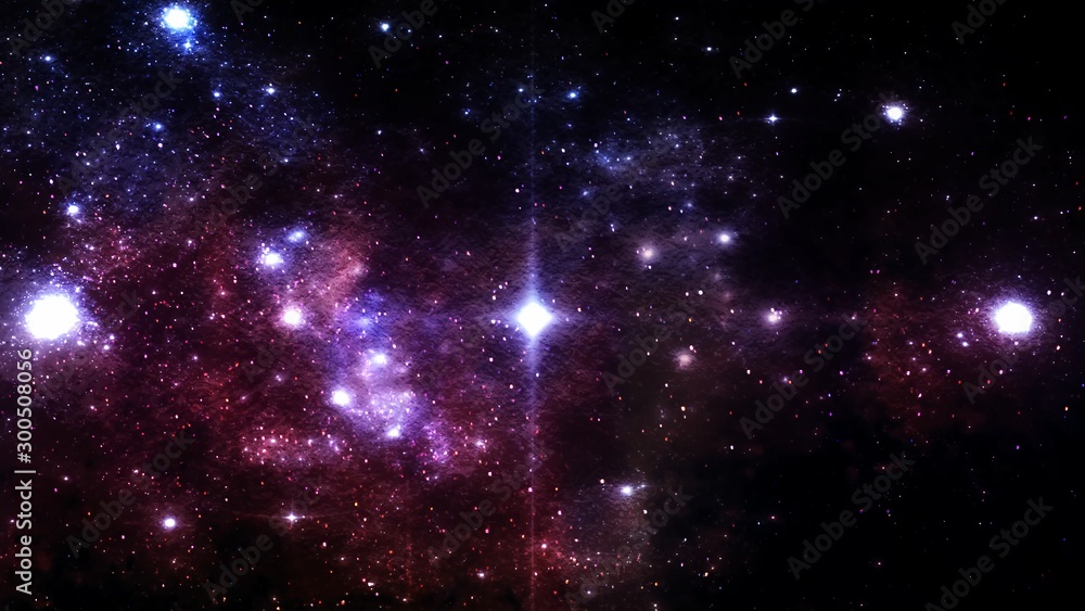 Glowing Stars in Deep Outer Space with Flowing Comet Dust Specks - Abstract Background Texture