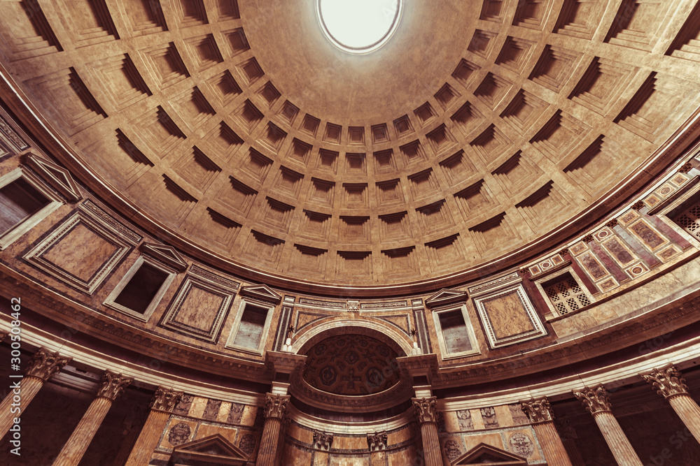 Pantheon in the square of rotunda Rome Stock Photo | Adobe Stock