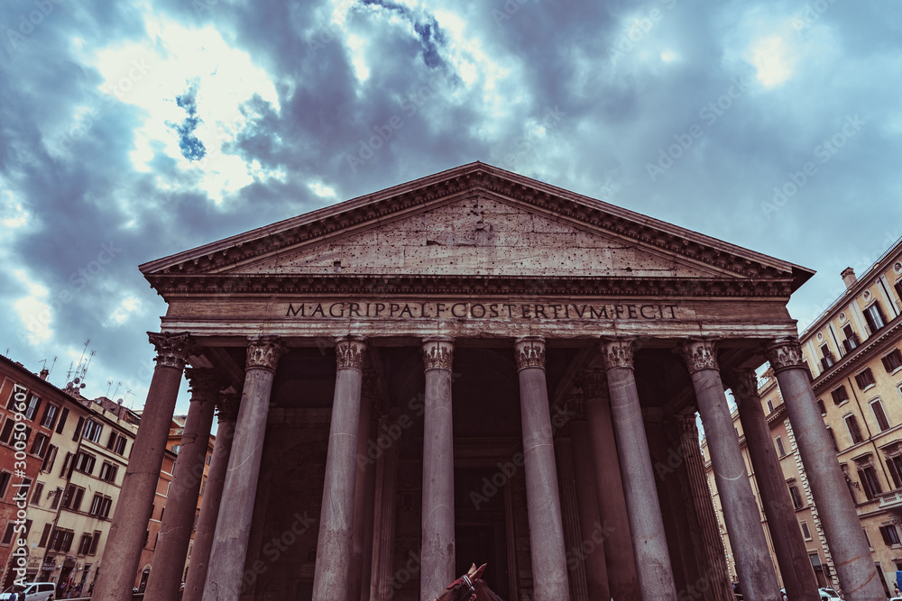 Pantheon in the square of rotunda Rome Pantheon in the square of rotunda Rome