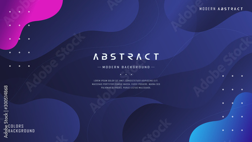 Gradient Blue Navy Liquid Abstract Background