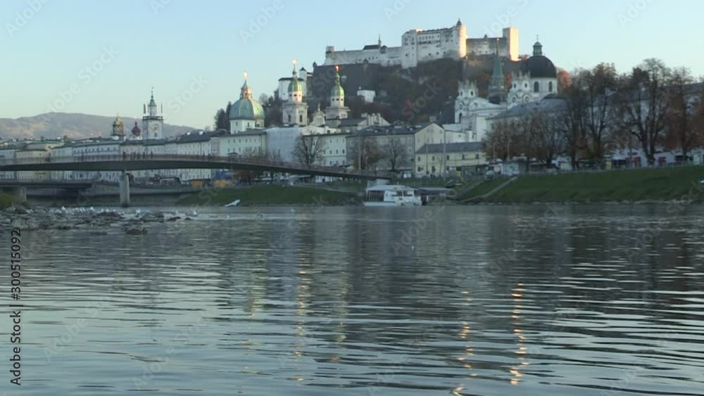 On the river Salzach, Salzburg in autumn, On the river Salzach, Salzburg in autumn,