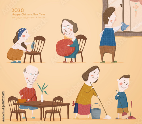 Spring cleaning family members