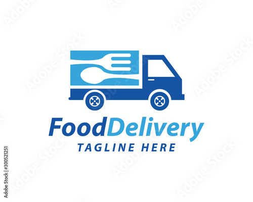 Fast Food Delivery Logo Template Design Vector, Symbol, Icon © SUGIYARTO