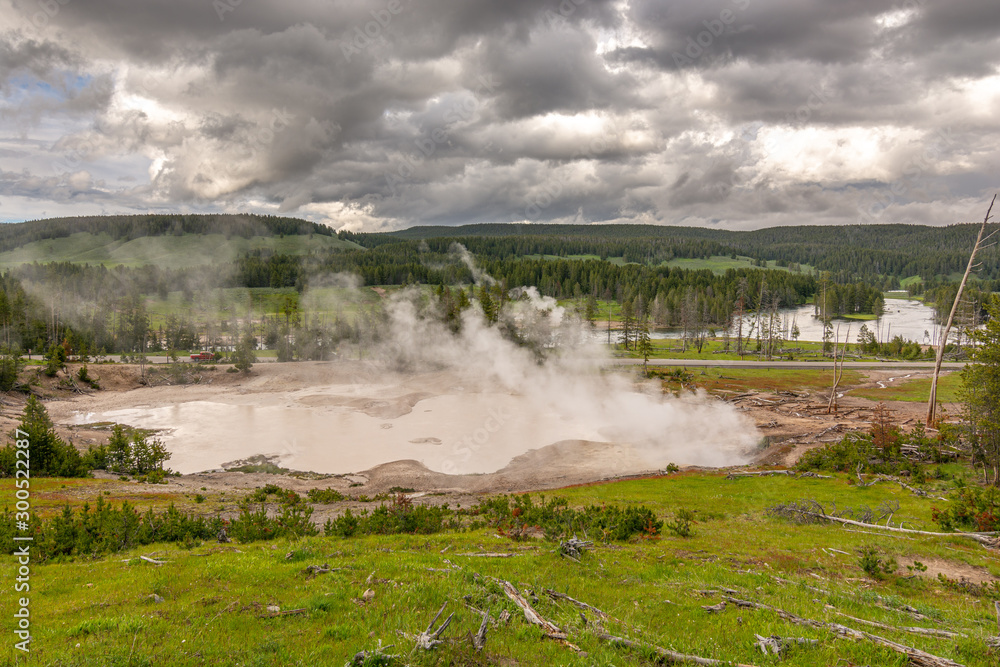 Geyser in Yellowstone National Park Wyoming Geyser in Yellowstone National Park Wyoming