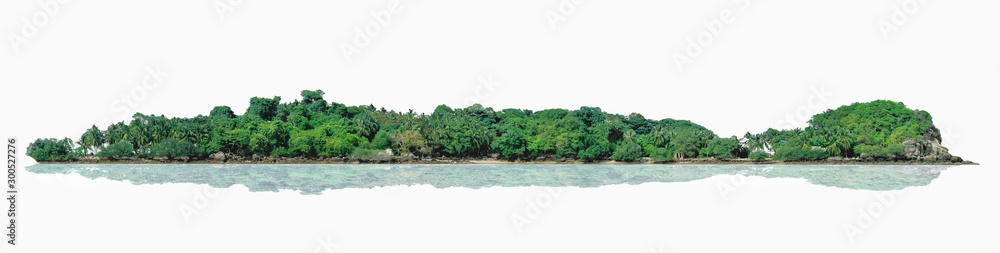 Island isolated on white background