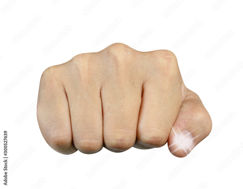 right hand fist with sparkle isolated on white background,clipping path right hand fist with sparkle isolated on white background,clipping path