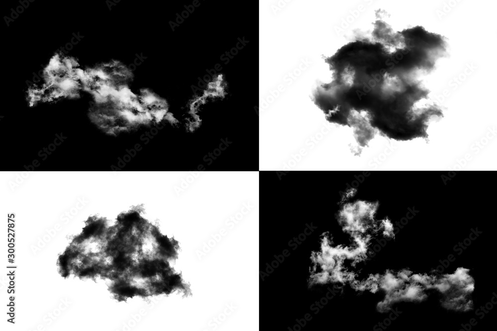 Cloud Isolated on white background,Smoke Textured,Abstract black,brush effect