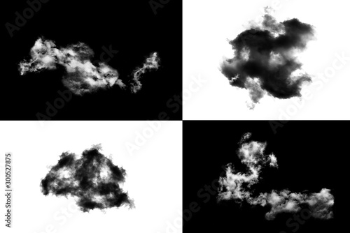 Cloud Isolated on white background,Smoke Textured,Abstract black,brush effect