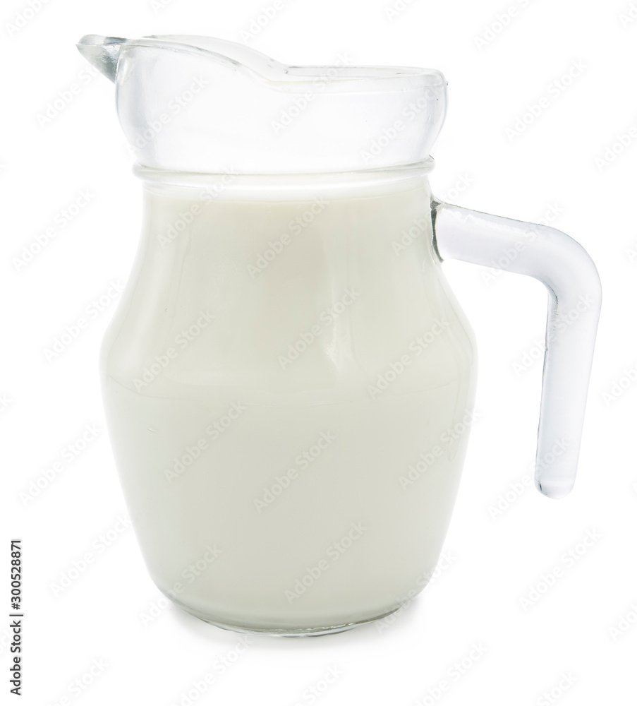 Milk jug isolated on white background with clipping path. Milk jug isolated on white background with clipping path.