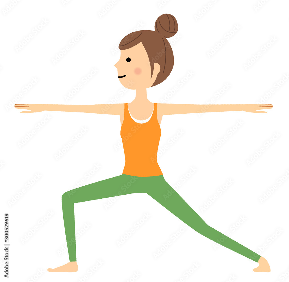 ヨガ　戦士のポーズ2