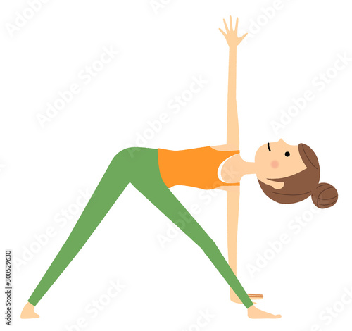 ヨガ　三角のポーズ