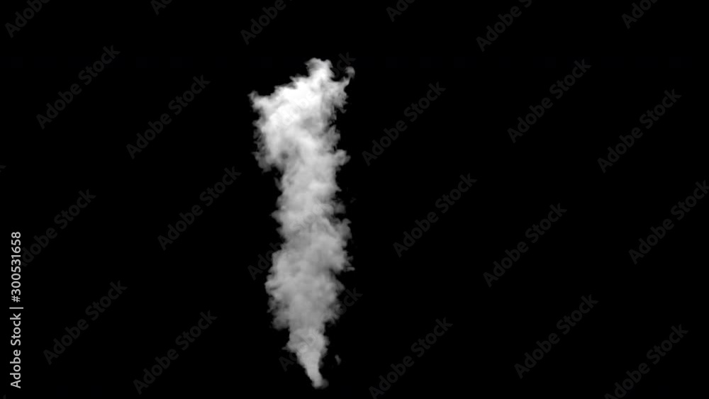 White smoke pollution isolated on black background. with alpha matte. White smoke pollution isolated on black background. with alpha matte.