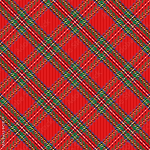 Christmas new year Tartan. Pattern Scottish cage