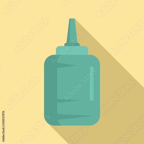Used glue bottle icon. Flat illustration of used glue bottle vector icon for web design