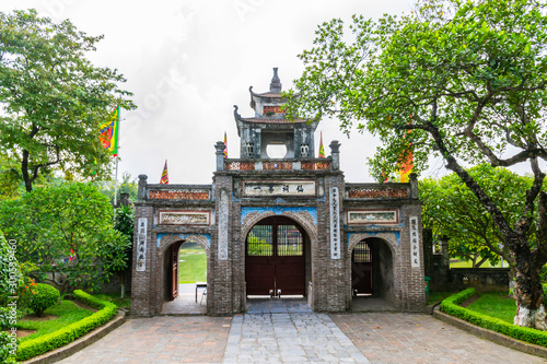 Scenery of Thuong shrine  in ancient Co Loa citadel, Vietnam. Co Loa was capital of Au Lac (old Vietnam), the country was founded by Thuc Phan about 2nd century BC. photo