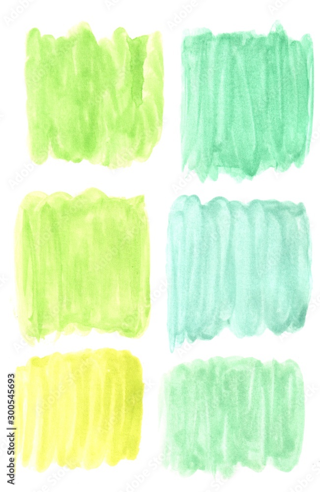 Abstract white light and dark yellow, green texture and background with brushstroke like lines drawn by watercolor paints. Great basic of print, badge, party invitation, banner, tag.