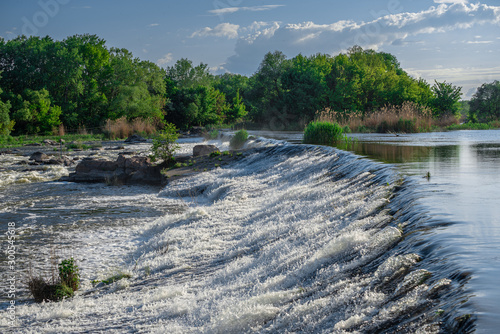 Dam on the Southern Bug River in Migiya, Ukraine photo