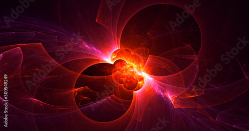 Fractal 3D rendering abstract light background