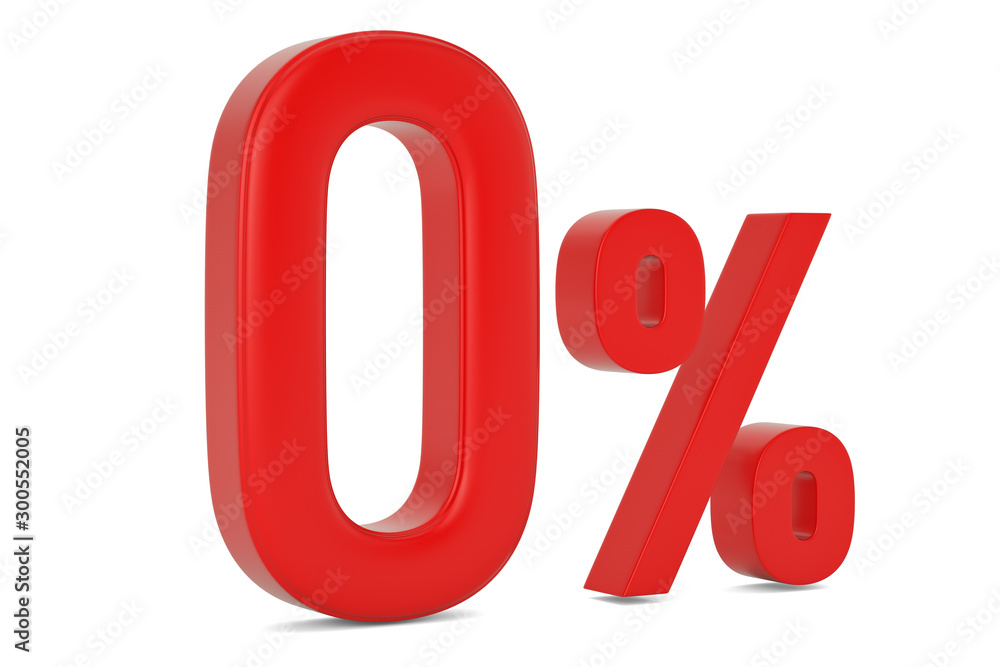 Discount 0 Percent Off. 3D rendering isolated on white background Discount 0 Percent Off. 3D rendering isolated on white background