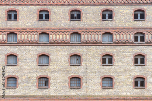 Exterior of a brick factory or commercial building