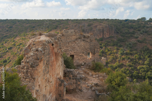 Montfort Castle. Qal'at al-Qurain or Qal'at al-Qarn - "Castle of the Little Horn"ץ a ruined Crusader castle in the Upper Galilee region in northern Israel