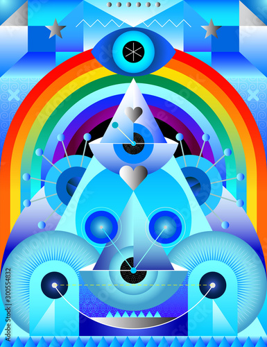 Blue Ice and Rainbow