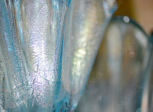 Handmade glass vase from blown glass