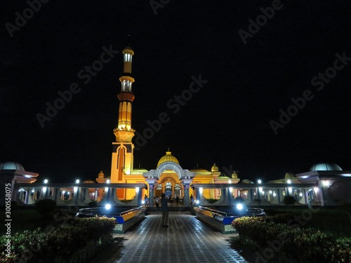mosque at night at Barishal