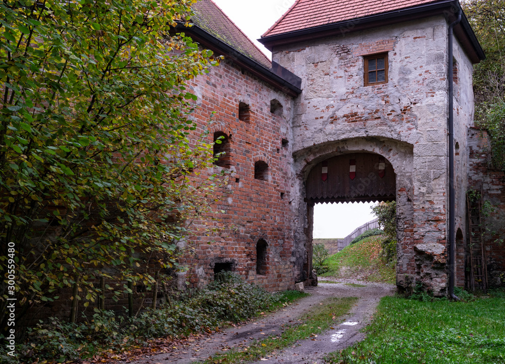 old castle in austria in autumn