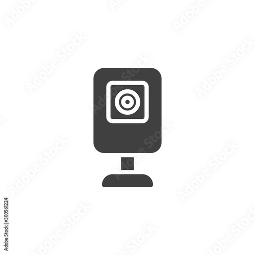 Web camera vector icon. Dome CCTV filled flat sign for mobile concept and web design. Webcam glyph icon. Symbol, logo illustration. Vector graphics © alekseyvanin