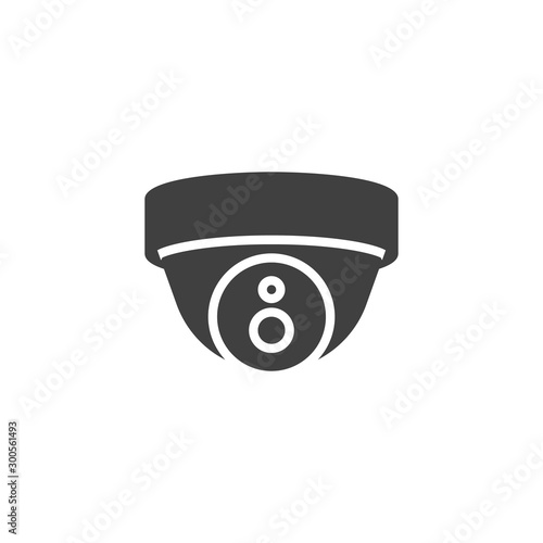 CCTV camera vector icon. Dome CCTV filled flat sign for mobile concept and web design. Surveillance camera glyph icon. Symbol, logo illustration. Vector graphics
