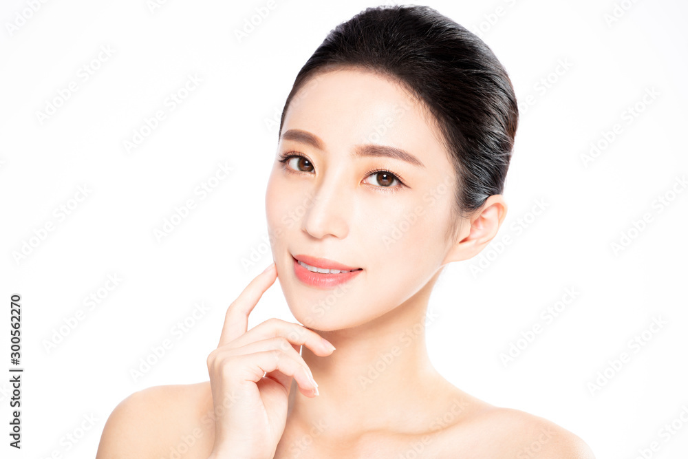 closeup young beauty with clean fresh skin closeup young beauty with clean fresh skin