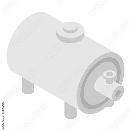 Petrol steel tank icon. Isometric of petrol steel tank vector icon for web design isolated on white background