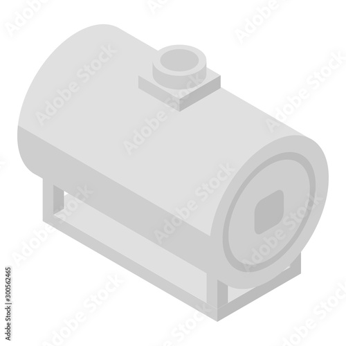 Boiler tank icon. Isometric of boiler tank vector icon for web design isolated on white background