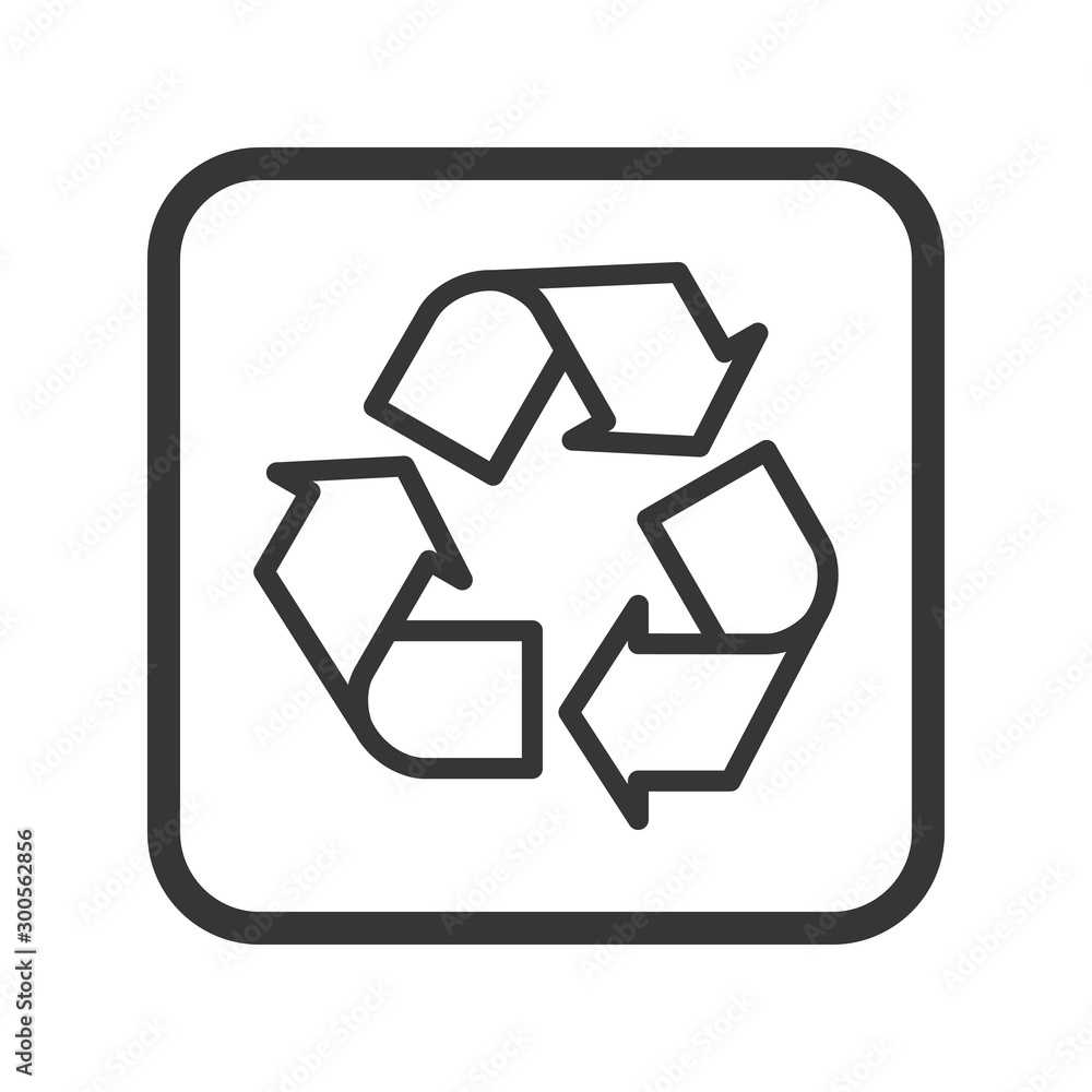Recycling packaging and logistic vector isolated single icon. Packing marking sign and symbol Recycling packaging and logistic vector isolated single icon. Packing marking sign and symbol
