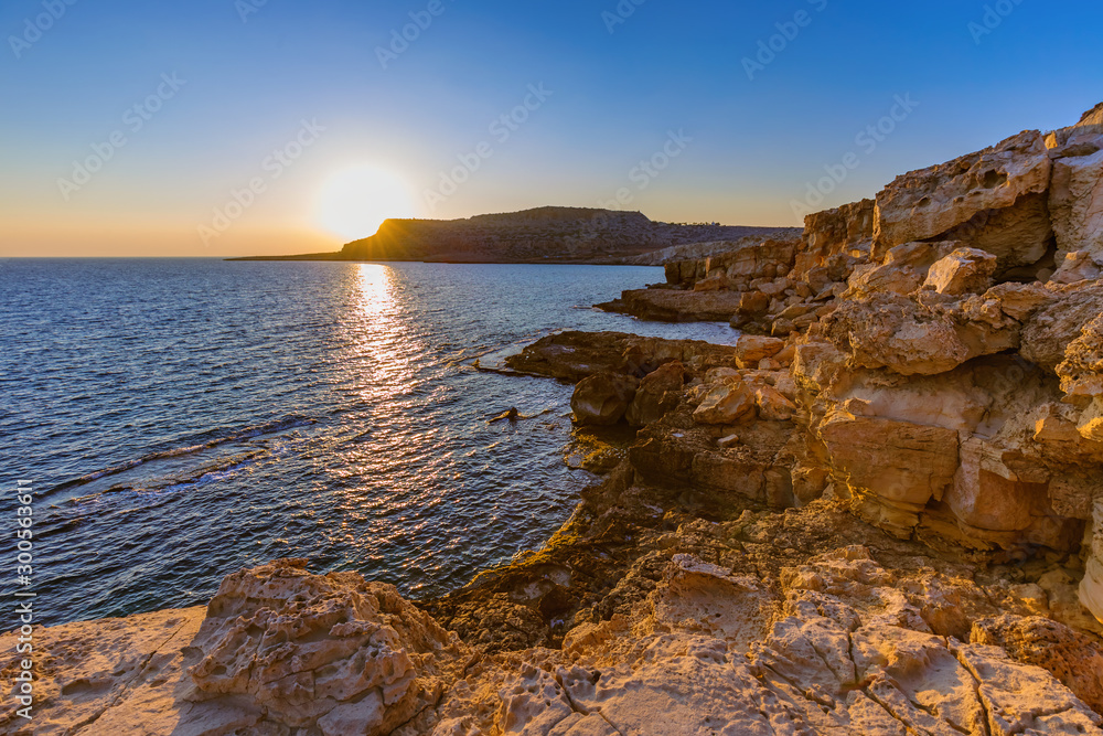 Cape Greco on Cyprus at sunset