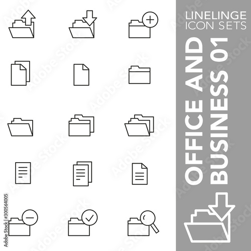 Thin line Icon set of Office and Business 01. Linelinge are the best pictogram pack unique design for all dimensions and devices. Vector graphic, symbol, logo and website content.