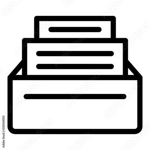 Files request icon. Outline files request vector icon for web design isolated on white background