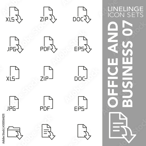 Thin line Icon set of Office and Business 07. Linelinge are the best pictogram pack unique design for all dimensions and devices. Vector graphic, symbol, logo and website content.