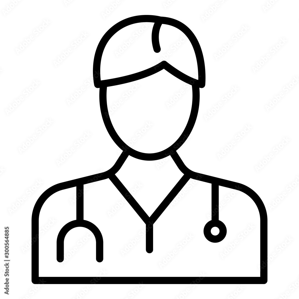 Doctor icon. Outline doctor vector icon for web design isolated on white background Doctor icon. Outline doctor vector icon for web design isolated on white background