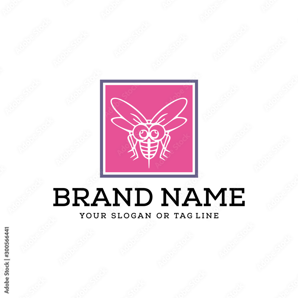 mosquito logo design vector template white background mosquito logo design vector template white background