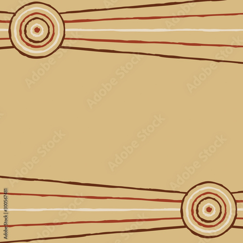 Australian Aboriginal art background in vector format.