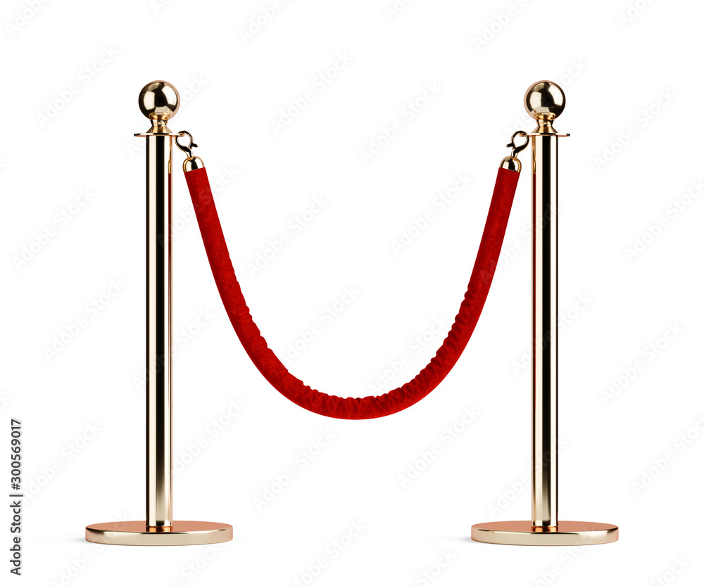 Barrier rope isolated Barrier rope isolated