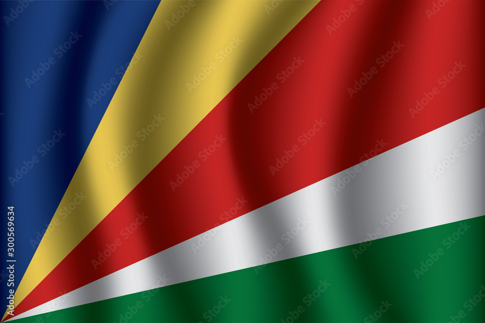 Waving Flag of Seychelles. Seychelles Icon vector illustration eps10. Waving Flag of Seychelles. Seychelles Icon vector illustration eps10.