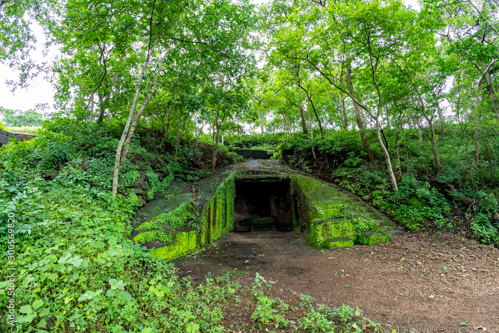 Kanheri caves city Mumbai state maharashtra in India. It is a ancient monuments and old temple building related to God budha. It is situated in the mid of forest in borivali on 21 August 2019 Kanheri caves city Mumbai state maharashtra in India. It is a ancient monuments and old temple building related to God budha. It is situated in the mid of forest in borivali on 21 August 2019