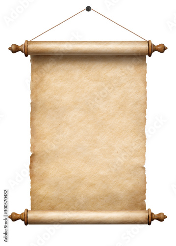 old vertical paper scroll h...