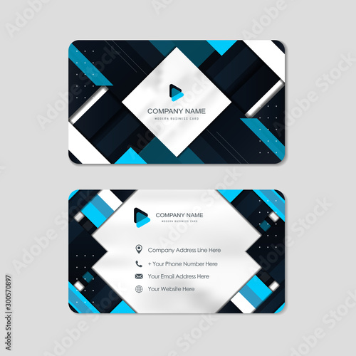 Modern Abstract Blue Business Card
