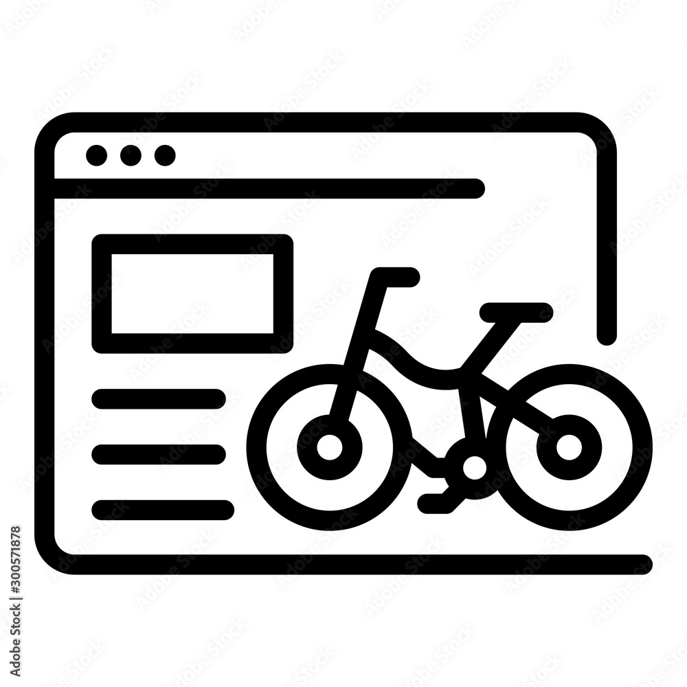 Online web bike rent icon